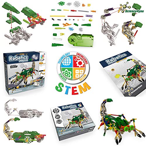 Science4you Scorpiobot Robotics Kit for Kids - Building Robot Toys for Kids 8-12 Year olds,161 Pieces, Stem Building Games, Gift for 8+ Year Olds Boys and Girls - style: Scorpiobot