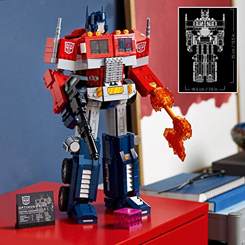 LEGO Icons Optimus Prime 10302 Transformers Figure Set, Collectible Transforming 2-in-1 Robot and Truck Model Building Kit for Adults, Perfect for Display or Play - style: Standard Packaging