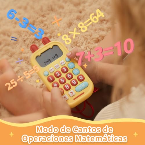 alilo Math Games for Kids Ages 5-12, Portable Spanish Math Toys for Travel - color: Yellow-spanish