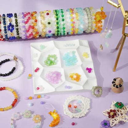 1425Pcs Glass Beads for Jewelry Making, 36 Colors Bracelet Making kit