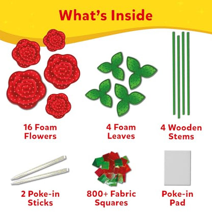 Skillmatics Poke-in Art – Rose Bouquet, Wood Craft Kit, Gift for Kids - style: 8. Rose Bouquet
