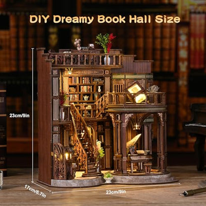 Book Nooks for Adults, DIY Miniature Dollhouse BookNook Kit-Dream Booktore - color: 3d-book Room0