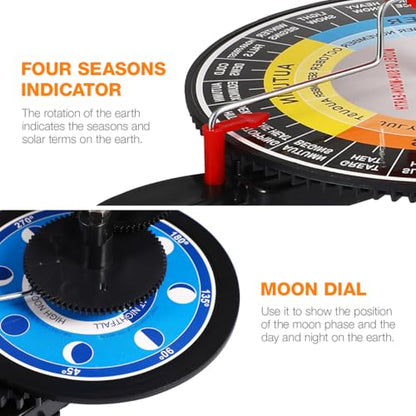 ULTECHNOVO Solar System Model Kit - Earth Moon Revolves Around The Sun- Scientific Experiment Kit Teaching Model for Teens Students