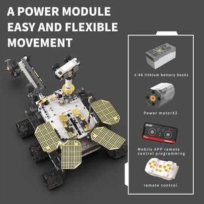 DOLIVE Remote & APP Controlled Mars Rover, STEM Building Set for Boys Ages 8-14, Space Toys for Kids Ages 8-12, Science Gift for Boys & Girls (1007 PCS)