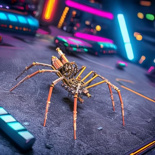 Mechanical Insect Bug Spider Sculpture, Metal Model Kits, Adult Hobby Kits for Men,Arts & Crafts,DIY Projects Metal Building Mens Birthday Gift, Fun (Mechanical Spider C) - style: Mechanical Spider C