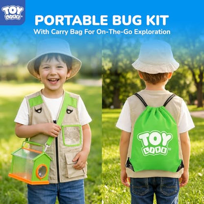 TOY Life Kids Explorer Kit with Bug Catcher for Kids, Bug Catching Kit with Bug Toys, Kid Safari Vest & Hat, Compass, Binoculars, Magnifying Glass, Educational Outdoor Toys Boys Kid Adventure Kit - style: 18 PCS Dress-Up Explorer Set