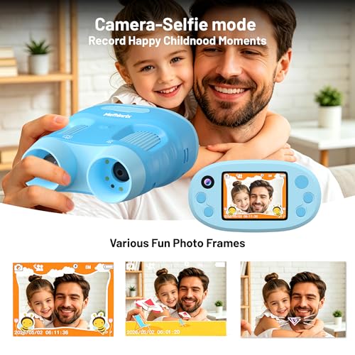 1000X Handheld Microscope for Kids 2.0" Screen 32GB Card Included - color: Blue