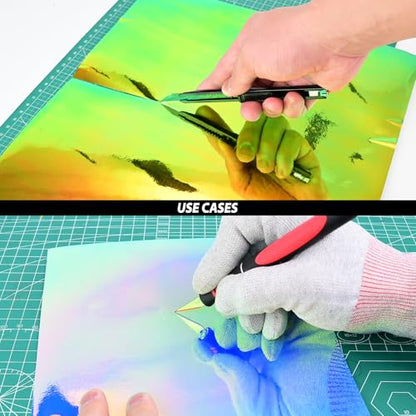 EHDIS Hobby Knife Sets Upgrade Craft Knife Kit,Craft Cutting Tools,Vinyl Wrap Tool Kit,Wallpaper Tool,Craft Tool for Architecture Modeling,Scrapbook,Art Cutting,Repairing,Window Tinting,Car Wrapping