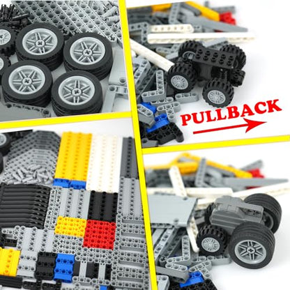 MALEKO Technical Parts, 540+PCS EV3 Building Bricks-Pullback Motor Beams - color: 540 Beams Set