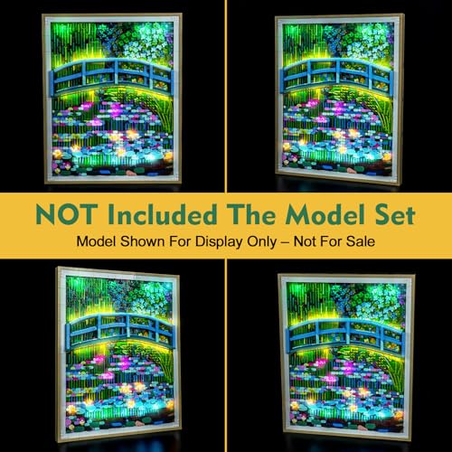 LocoLee Light kit Compatible with Lego 31220 Claude Monet – Bridge Over a Pond of Water Lilies - No Actual Model Only Lights, LED Lighting Compatible with Lego 31220 Monet (RC Version) - style: RC Version