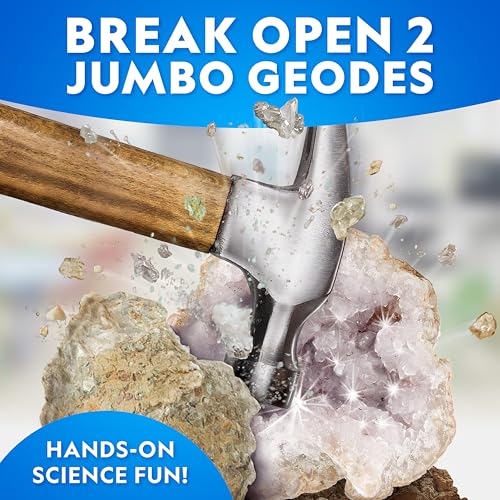 National Geographic Break Open 2 Jumbo Geodes Science Kit for Kids - size: 2 Jumbo Geodes