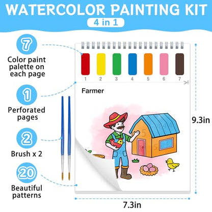 SOCOLER Paint with Water Coloring Books for Kids & Toddlers, Farm - color: Farm Life