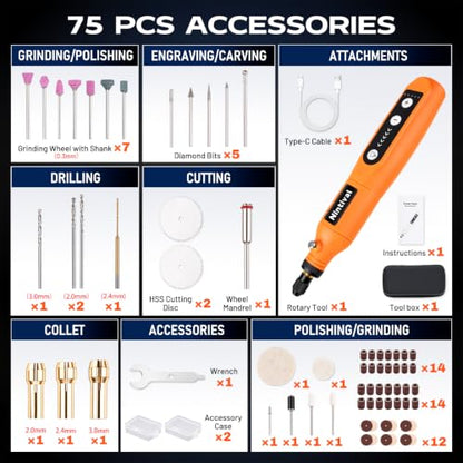 Mini Power Cordless Rotary Tool Kit, Rotary for 3D DIY Crafts