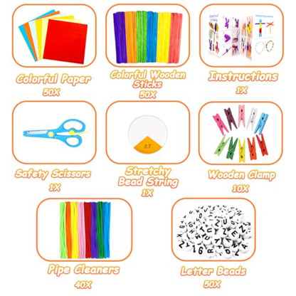 VLUSSO DIY Arts and Crafts Supplies Kit Materials Set for Kids and Toddlers - size: 2000pcs-1