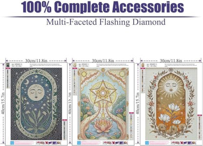 3 Pack Tarot Diamond Art Kits for Adults Diamond Painting Kits for Aduls - color: DP02822