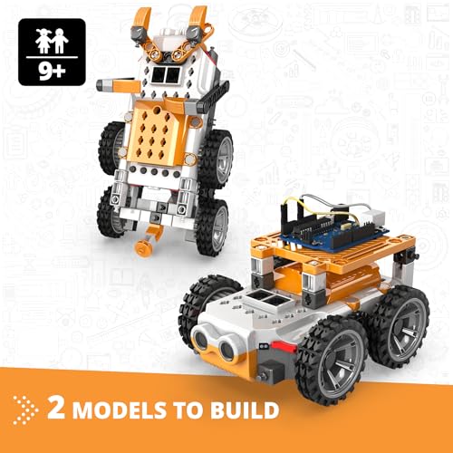 ENGINO: Coding Lab - Ginobot - 2 Model Expandable Robot Building Set, STEM Programming & Construction, Basic Coding Software, Snap Assembly, Kids 9+ - style: CODING LAB: GINOBOT