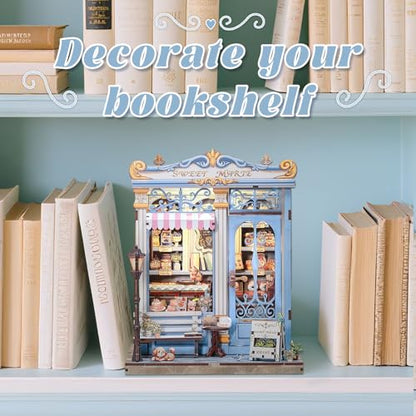 Fsolis Book Nook Kit, DIY Booknook Miniature Bakery House (Sweet Marie) - color: Sweet Marie