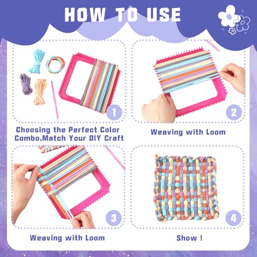 FEBSNOW Weaving Loom Refill Loops 180 Pcs Rainbow Potholder Bands - color: Rainbow