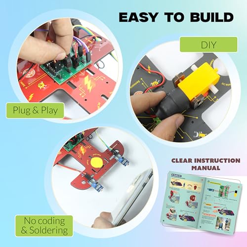 ButterflyEdufields 40in1 STEM Robotics Kits for Kids 8-12 Years | DIY Robots Projects for Kids with Electronics Board & Sensors | Best Educational Homeschooling Gift for 8 10 12 Years | 100+ Parts - style: Robotic Kit For Kids