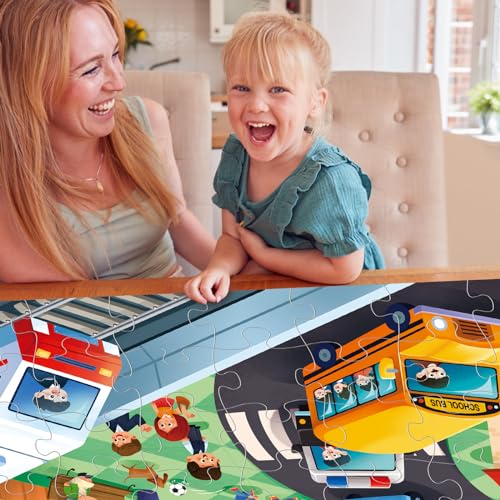 Jumbo Floor Puzzle for Kids,48 Piece City Traffic Jigsaw Puzzle Ages 3-8 - style: City Transportation