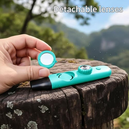 Multifunctional Survival Emergency Whistle for with Compass Hiking Survival, Thermometer & Neck Lanyard | Emergency Safety Gear for Hiking, Camping, Kayaking, Boating, Climbing - color: Aqua2pcs