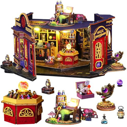 Spilay DIY Miniature House Kit for Adults, Miniature Dollhouse Building Kit - color: Christmas Wonderland
