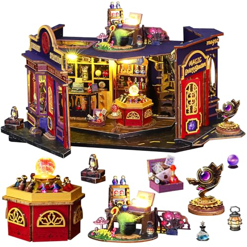 Spilay DIY Miniature House Kit for Adults, Miniature Dollhouse Building Kit - color: Christmas Wonderland