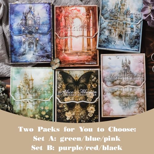 150Pcs Decoupage Paper Antique 3.9x5.5in Craft (150, Black) - color: Black