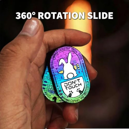 Desperate Rabbit Fidget Slider, Metal Fidget Toys Adults Haptic Coin EDC Fidget Toys Sensory Toy Executive Desk Toy for Keep Focus & Stress Relief (Titanium Circuit) - color: Titanium Circuit
