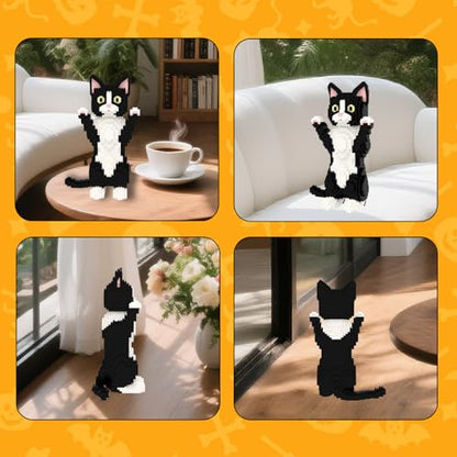 Larcele Devon Rex Cat Micro Building Blocks Set for Kids 8+ KLJM-05 - style: Devon Rex Cat