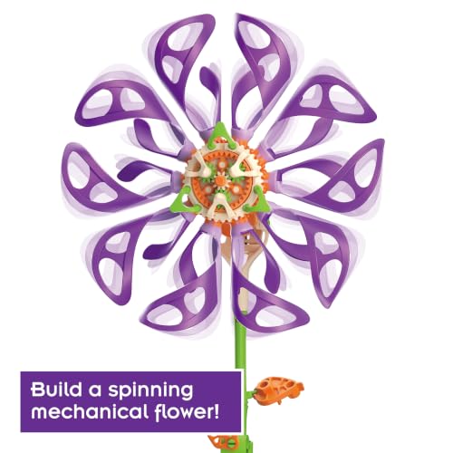 Thames & Kosmos SolarFlower Purple Majestic STEM Kit | Build a Motorized Solar-Powered Flower with Spinning, Colorful Petals, Educational Gift for Kids Ages 8+, Adults - color: Purple