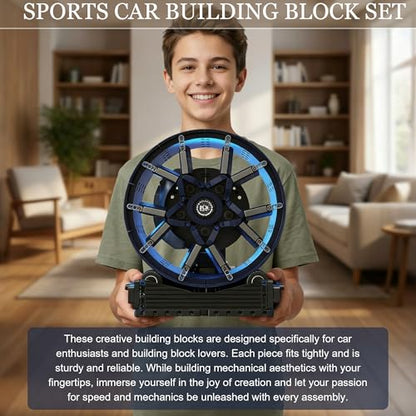 Motorized LED Sports Car Wheel Rim Building Blocks 857PCS Kids 8+ - style: T2021