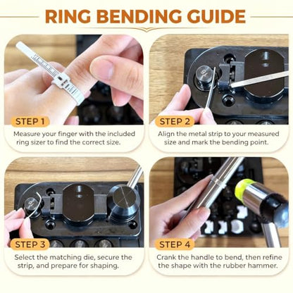 IvySync 19PCS Ring Bender Tool Kit,Spoon Ring Making Set with Nylon Dies - size: 17pcs