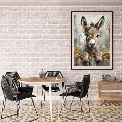 ARPADAMO Diamond Art Kits for Adults,Donkey Diamond Painting Kits 12x16in - color: DP02788
