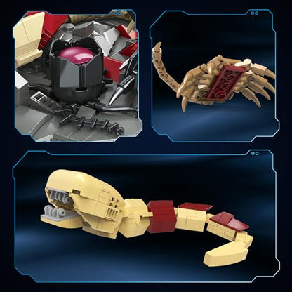 Xenomorph Action Figures Building Set for Adults & Fans, 882 PCS