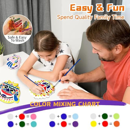EggSun 8Pcs Stepping Stones Painting Crafts Kit for Kids 4 8 6, DIY Garden Stones Outdoor Paint Your Own Ceramic Unicorn Arts and Crafts for Boys Girls Ages 4 7 9 10 12 Birthday Gifts - style: Unicorn