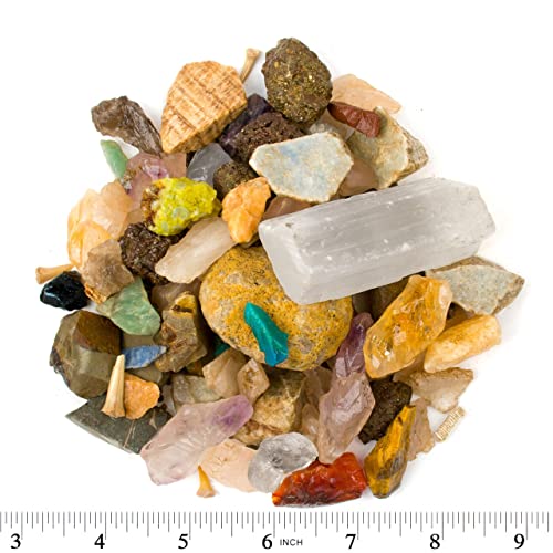 Boone's Mill Gemstone Paydirt | 5 Pounds | Gem Mining Rough Stone Mix | Rock Fossil ID Guide - style: 5 pounds
