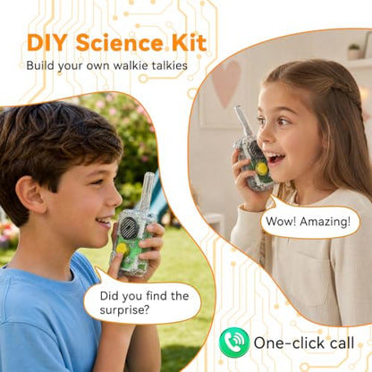 Retevis EZTalk 80 Walkie Talkies for Kids, Science Kits for Kids Age 8-12