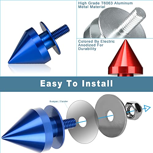 JDM Spike Bumper Quick Release Kit 4-Piece Blue - color: Spike Blue