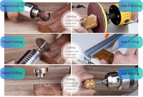 750W Lapidary Saw for Jewelry & Gemstone, Adjustable Angle, Mini Table Saw