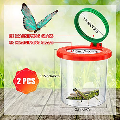 Insert Bug Viewer for Kids, 4PCS Magnifying Insect Box Bug Catcher Kit - style: InsertBug4Pcs