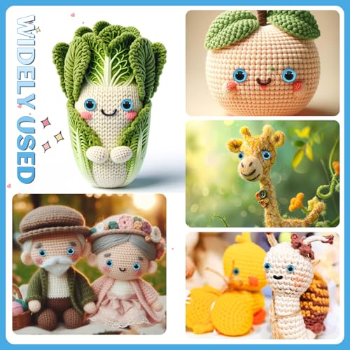 TOAOB 60pcs 12mm Blue Safety Eyes for Crocheting Craft Stuffed Animals Eyes - color: Blue