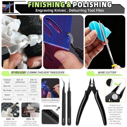 50pcs 3D Printer Toolkit and Accessories for All FDM/SLA 3D Printers - style: Essential Version