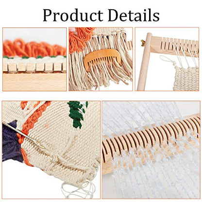 WILLOWDALE Weaving Loom for Kids, 16.5" L x 15.7" W Wooden Loom Kit - size: Small