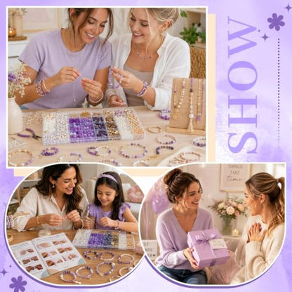 Wurosi Jewelry Making Supplies Kit, Bracelet Making Kit for Adult - color: Purple