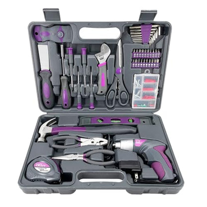 44Pcs Lady Tool kit 4V Purple Poewer Screwdriver Set Home/Dorm