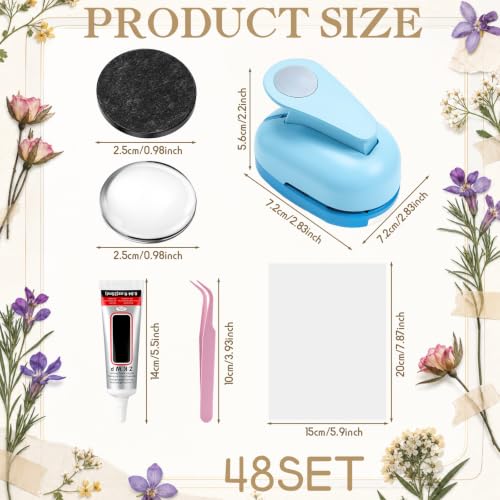 140 Pcs DIY Fridge Magnet Making Kit 1inch Glass Magnet Craft Set
