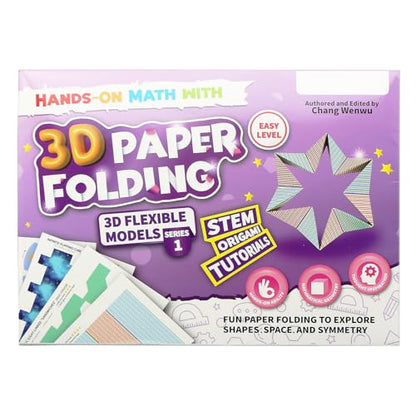 STEM Educational 3D Paper Folding Math Puzzles Set - Infinite Flip Cube - color: Multi-color