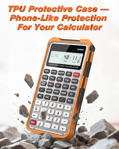 ROATEE Construction Engineering Calculator with Writing Tablet Silver - color: Silver Orange