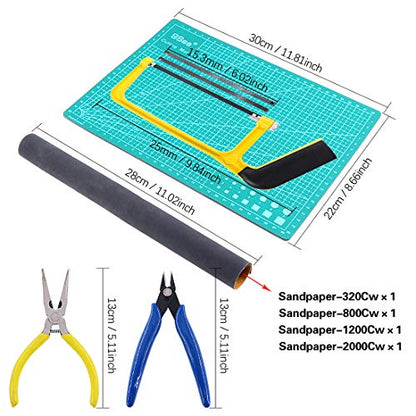 Keadic 87Pcs Model Tool Kit Hobby Building Tools Kit Tools Gunpla Tool Kits Modeler Basic Tools Craft Set Professional Model Tools Kit for Hobby Building